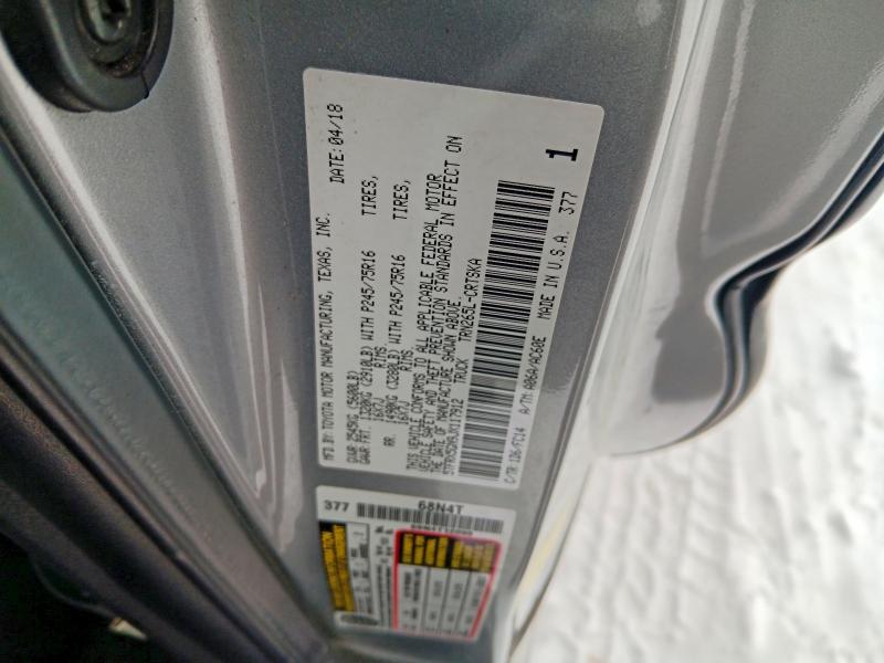 77991475 :رقم المزاد ، 5TFRX5GN9JX117912 vin ، 2018 Toyota Tacoma مزاد بيع