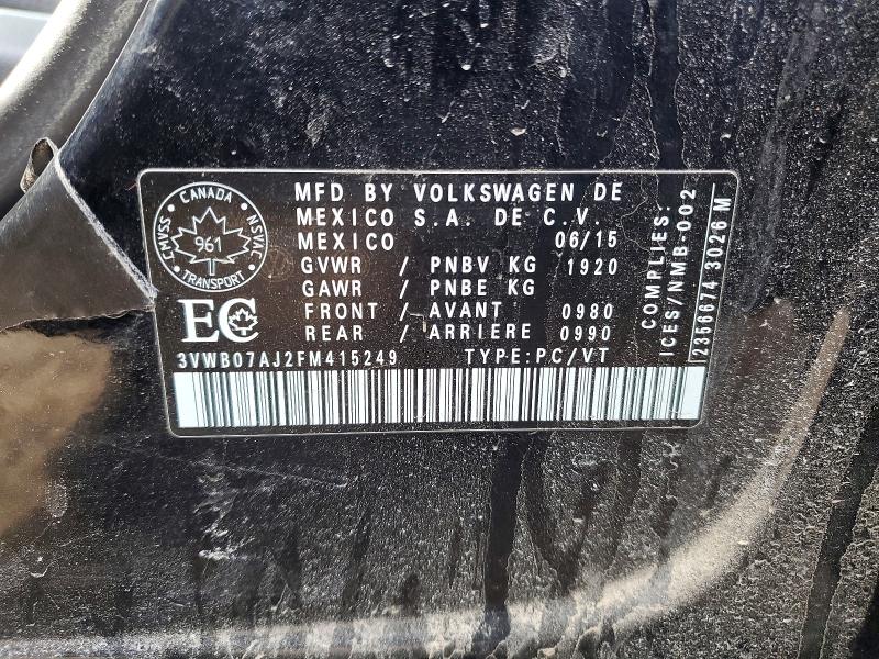Aukcja sprzedaży 2015 Volkswagen Jetta, vin: 3VWB07AJ2FM415249, numer aukcji: 47200446