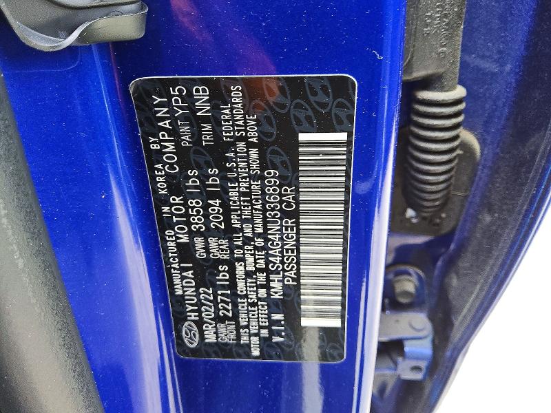 Продаж на аукціоні авто 2022 Hyundai Elantra, vin: KMHLS4AG4NU336899, номер лоту: 47458056