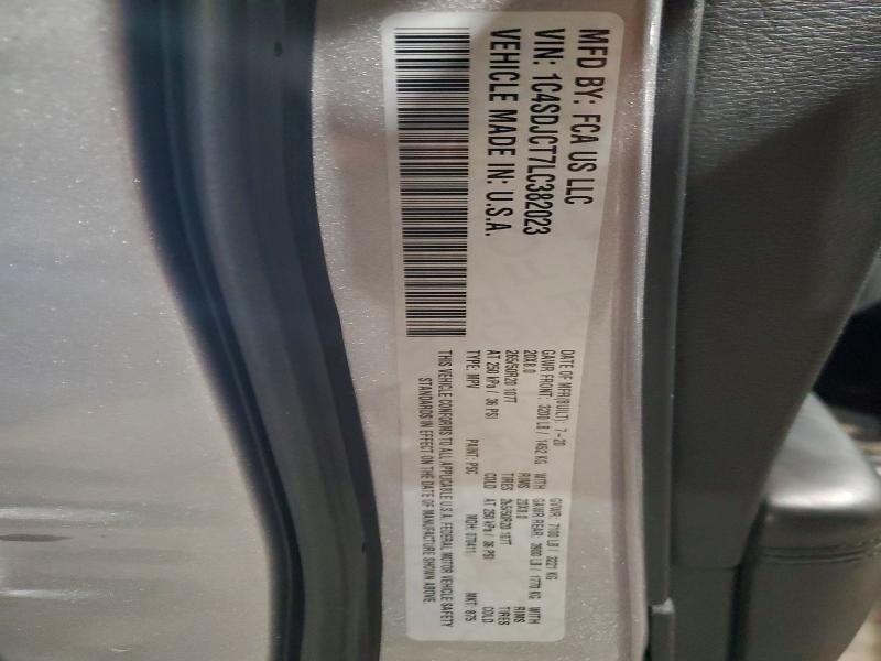 Продаж на аукціоні авто 2020 Dodge Durango, vin: 1C4SDJCT7LC382023, номер лоту: 41643496
