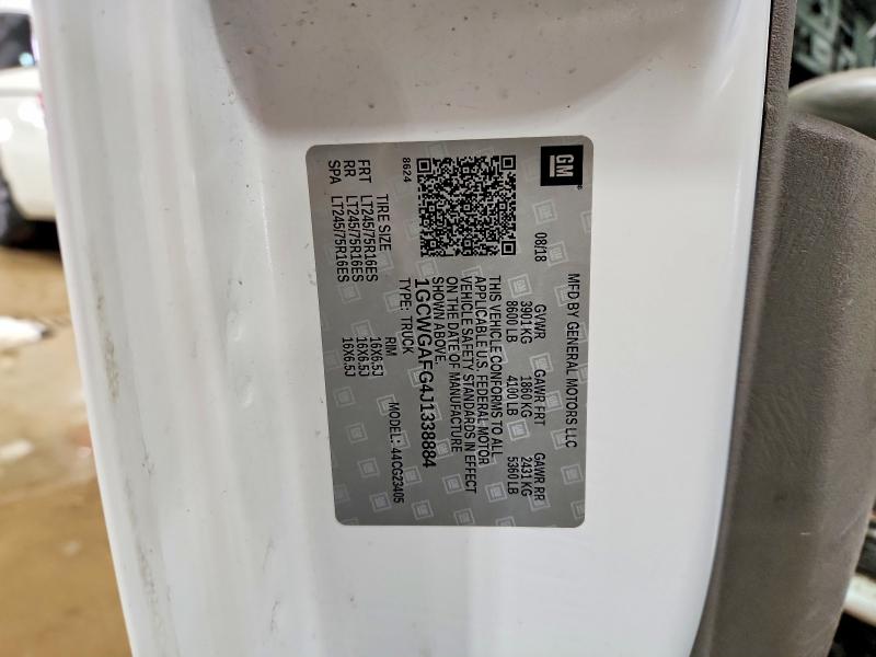 Aukcja sprzedaży 2018 Chevrolet Express 25, vin: 1GCWGAFG4J1338884, numer aukcji: 46099486