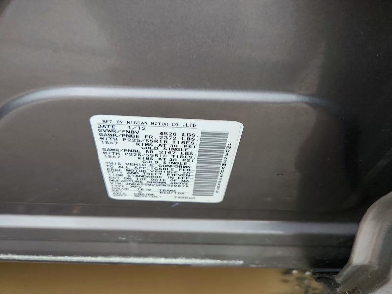 Продажа на аукционе авто 2012 Nissan Rogue, vin: JN8AS5MV0CW389679, номер лота: 45596376