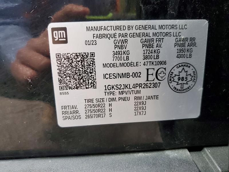 Aukcja sprzedaży 2023 Gmc Yukon Xl, vin: 1GKS2JKL4PR262307, numer aukcji: 48395636