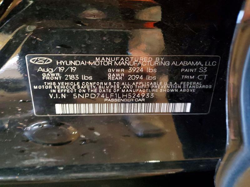 Продажа на аукционе авто 2020 Hyundai Elantra, vin: 5NPD74LF1LH524933, номер лота: 47425376