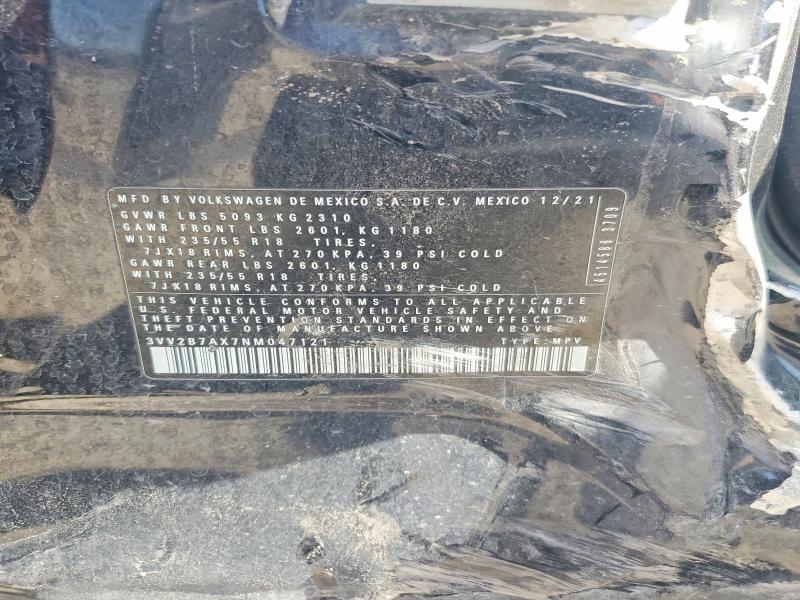 45463386 :رقم المزاد ، 3VV2B7AX7NM047121 vin ، 2022 Volkswagen Tiguan مزاد بيع