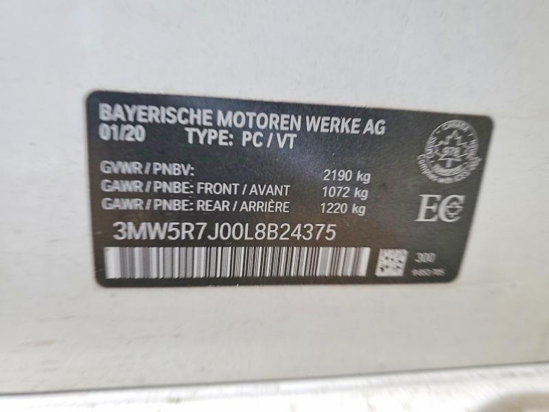 79787075 :رقم المزاد ، 3MW5R7J00L8B24375 vin ، 2020 Bmw Motorrad 330 مزاد بيع