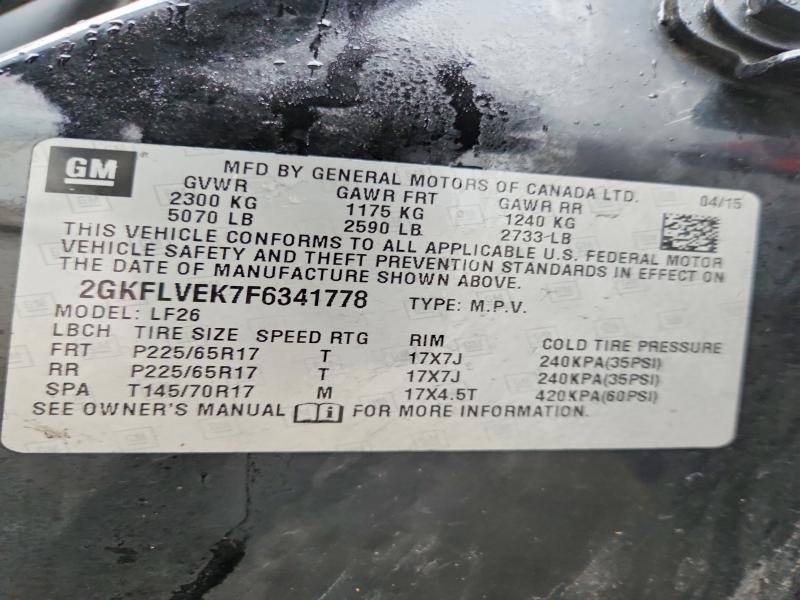 Продажа на аукционе авто 2015 Gmc Terrain, vin: 2GKFLVEK7F6341778, номер лота: 79589275