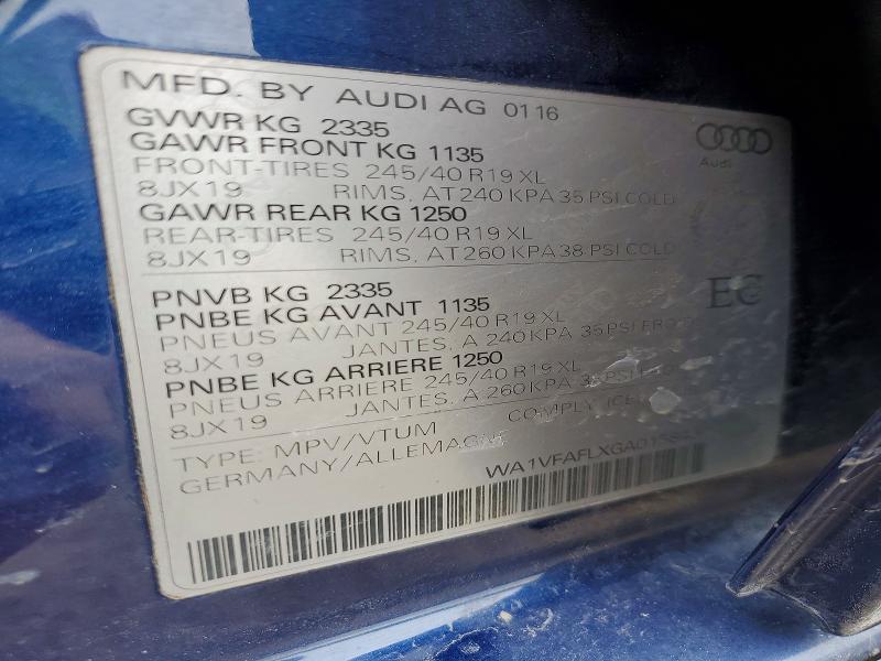 Продаж на аукціоні авто 2016 Audi A4 Allroad, vin: WA1VFAFLXGA015843, номер лоту: 46949256