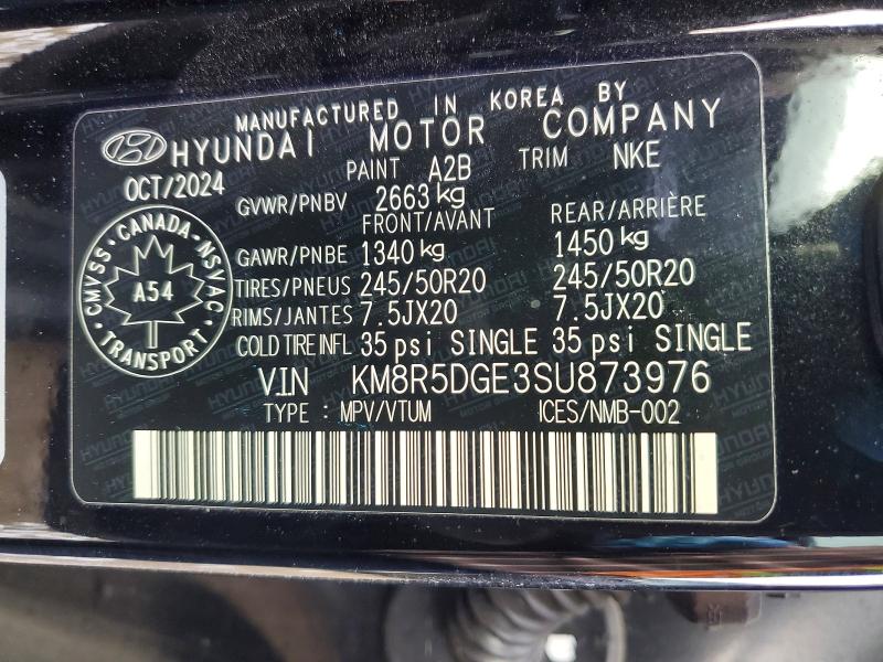 Aukcja sprzedaży 2025 Hyundai Palisade, vin: KM8R5DGE3SU873976, numer aukcji: 46218476