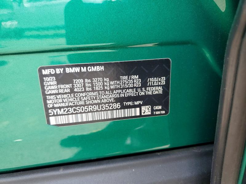 Aukcja sprzedaży 2024 Bmw Xm, vin: 5YM23CS05R9U35286, numer aukcji: 46331536