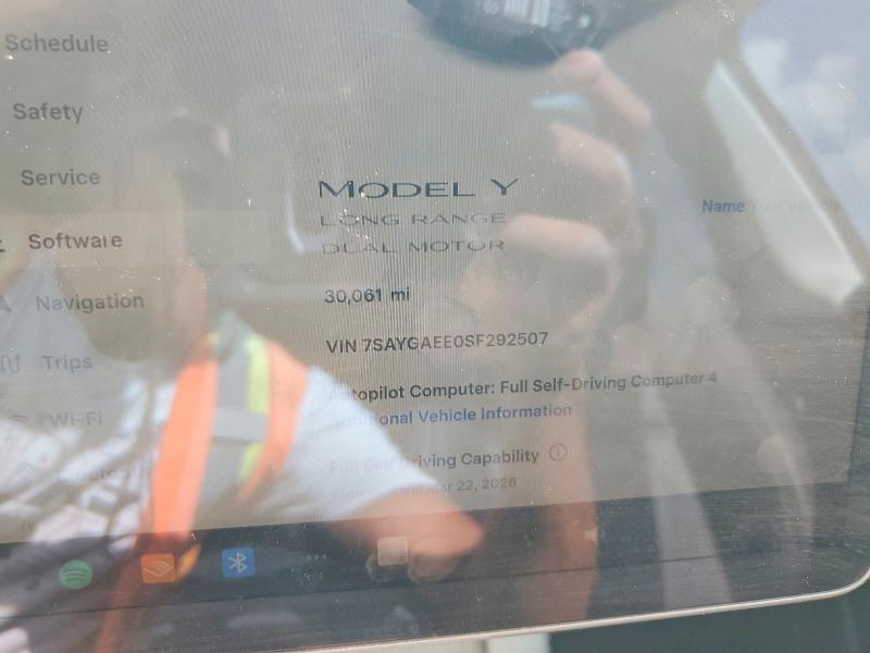 Aukcja sprzedaży 2025 Tesla Model Y, vin: 7SAYGAEE0SF292507, numer aukcji: 47946006