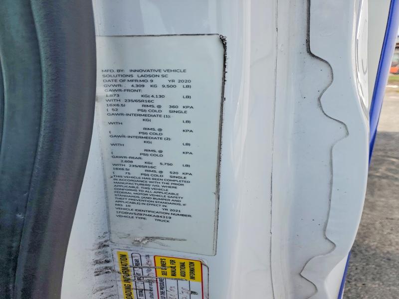 79994545 :رقم المزاد ، 1FDBW5Z87MKA84319 vin ، 2021 Ford Transit مزاد بيع