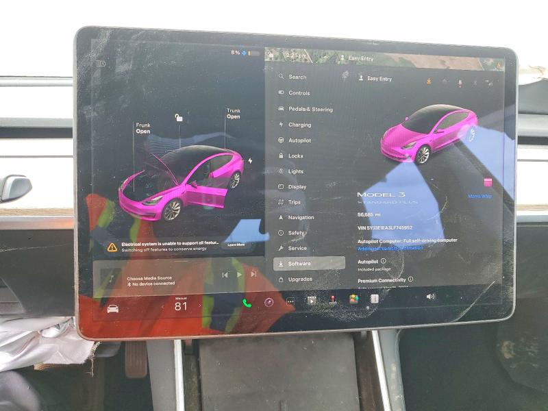 Aukcja sprzedaży 2020 Tesla Model 3, vin: 5YJ3E1EA3LF745952, numer aukcji: 48163826