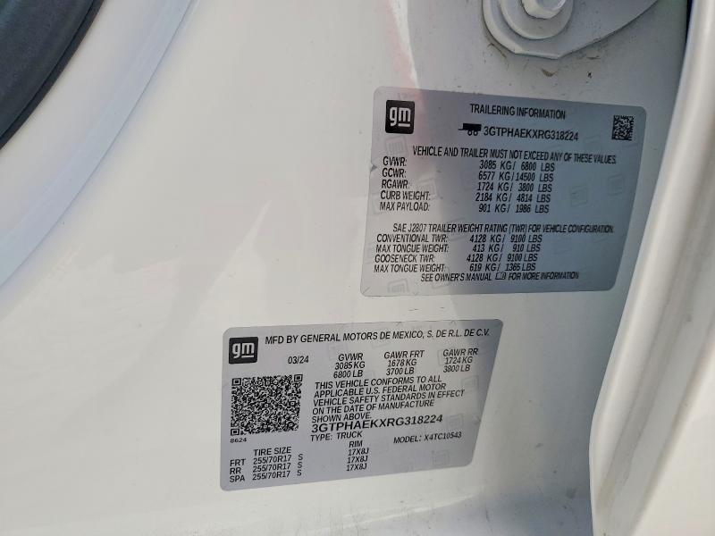 Продаж на аукціоні авто 2024 Gmc Sierra, vin: 3GTPHAEKXRG318224, номер лоту: 79979945
