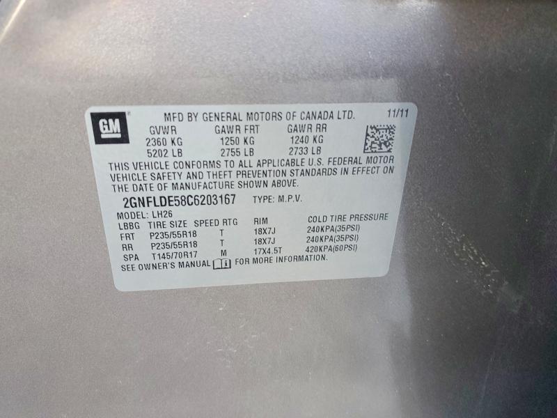 2012 Chevrolet Equinox მანქანა იყიდება აუქციონზე, vin: 2GNFLDE58C6203167, აუქციონის ნომერი: 47024326