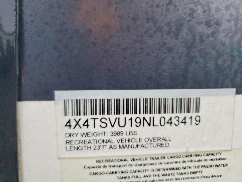 Aukcja sprzedaży 2022 Frrv Surveyor, vin: 4X4TSVU19NL043419, numer aukcji: 45633016