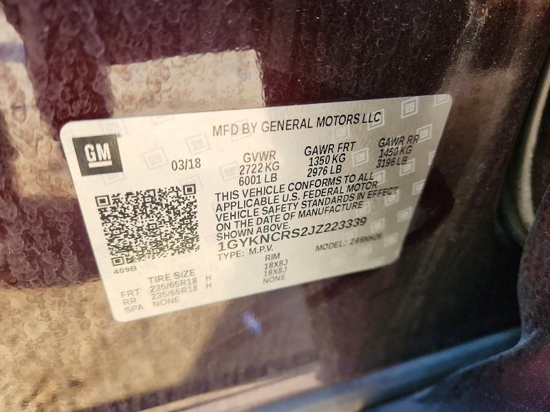 Aukcja sprzedaży 2018 Cadillac Xt5, vin: 1GYKNCRS2JZ223339, numer aukcji: 48045566