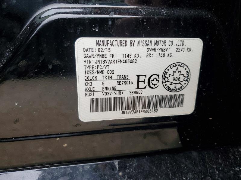 Aukcja sprzedaży 2015 Infiniti Q50, vin: JN1BV7AR1FM405482, numer aukcji: 78961455