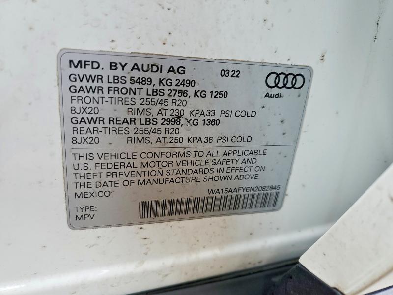 Продаж на аукціоні авто 2022 Audi Q5, vin: WA15AAFY6N2082845, номер лоту: 79944385