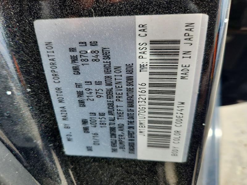 Aukcja sprzedaży 2016 Mazda 3, vin: JM1BM1U70G1321616, numer aukcji: 46833556