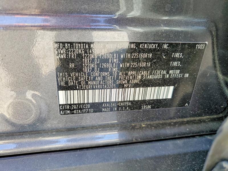 Auction sale of the 2024 Toyota Rav4 Hybrid, vin: 4T3E6RFV4RU143201, lot number: 45593656