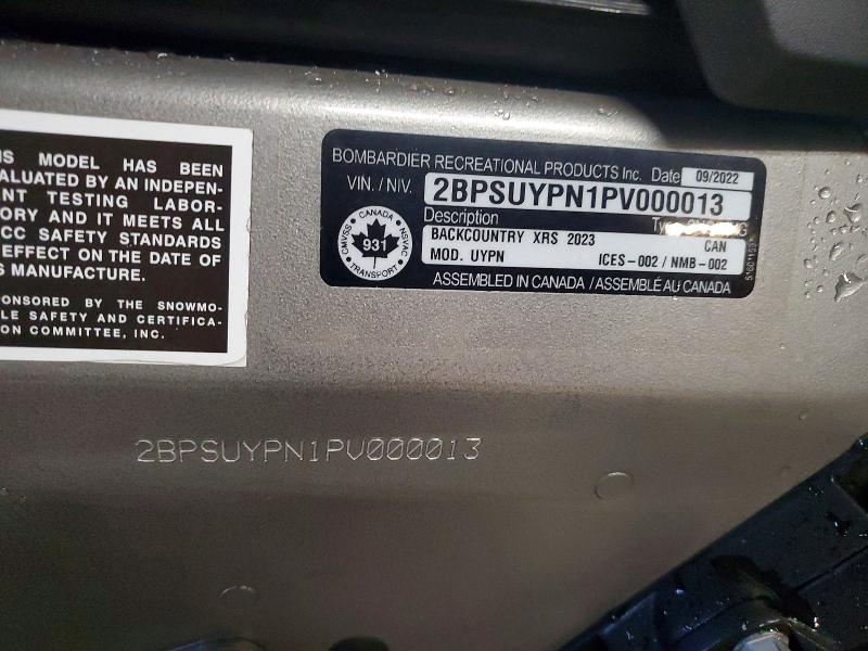 Auction sale of the 2023 Ski 800 Cc, vin: 2BPSUYPN1PV000013, lot number: 46633666