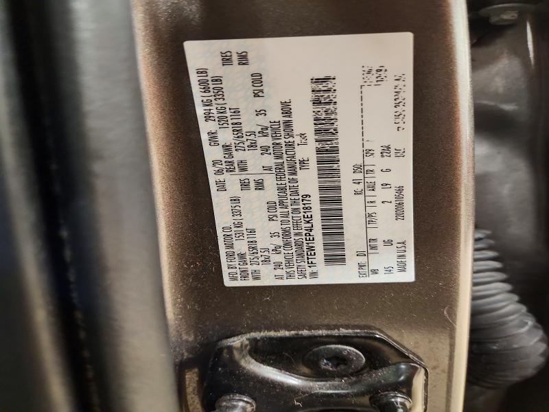 46263806 :رقم المزاد ، 1FTEW1EP4LKE18179 vin ، 2020 Ford F150 مزاد بيع