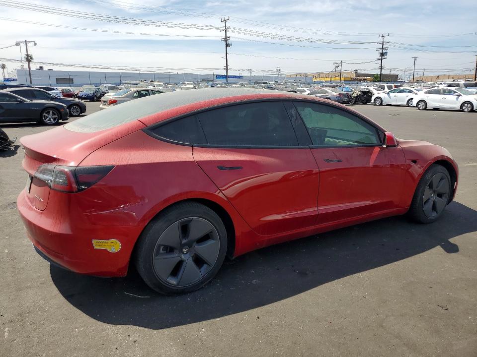 2022 Tesla Model 3 მანქანა იყიდება აუქციონზე, vin: 5YJ3E1EB1NF273763, აუქციონის ნომერი: 48119796
