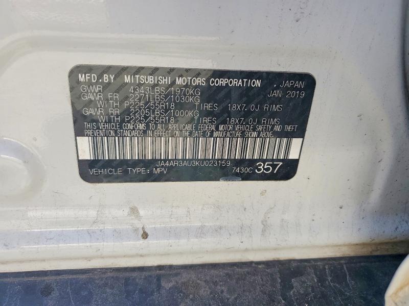 Продаж на аукціоні авто 2019 Mitsubishi Outlander Sport, vin: JA4AR3AU3KU023159, номер лоту: 46726626