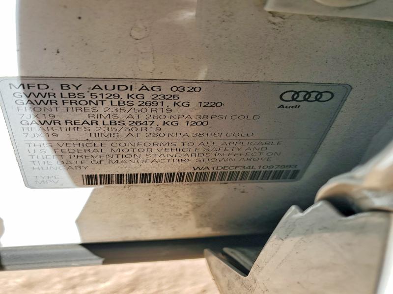 Продаж на аукціоні авто 2020 Audi Q3, vin: WA1DECF34L1097993, номер лоту: 45871496