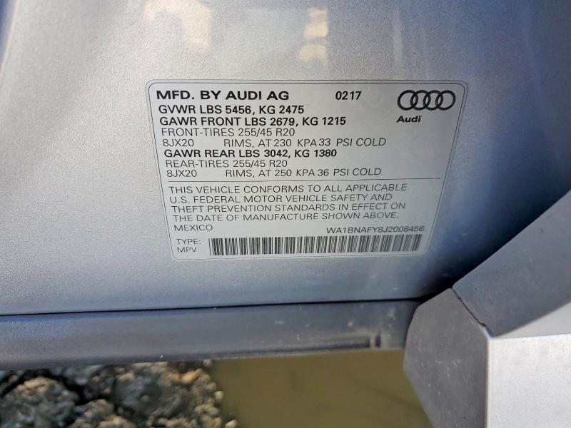 Продажа на аукционе авто 2018 Audi Q5, vin: WA1BNAFY8J2008456, номер лота: 79483125