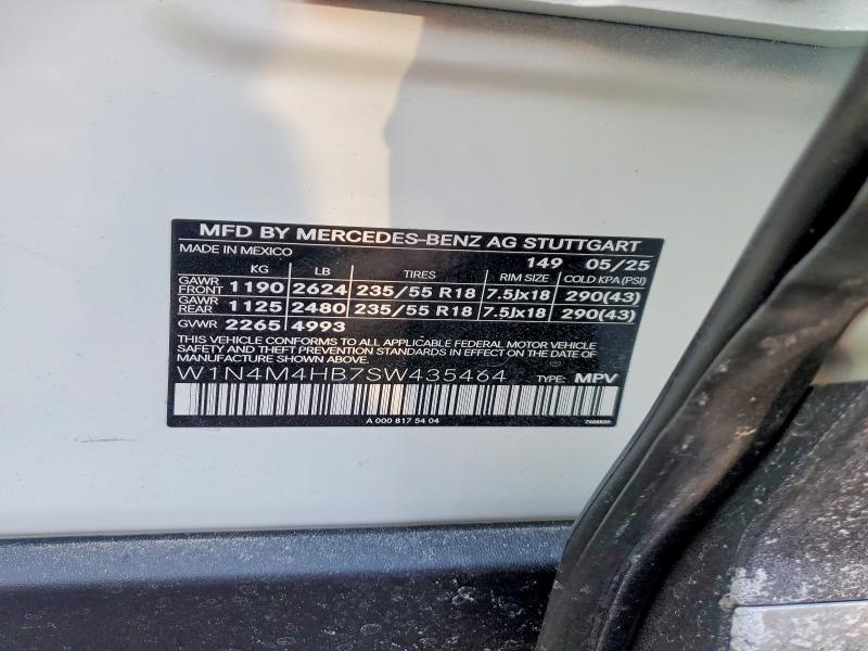 79627345 :رقم المزاد ، W1N4M4HB7SW435464 vin ، 2025 Mercedes-benz Glb مزاد بيع