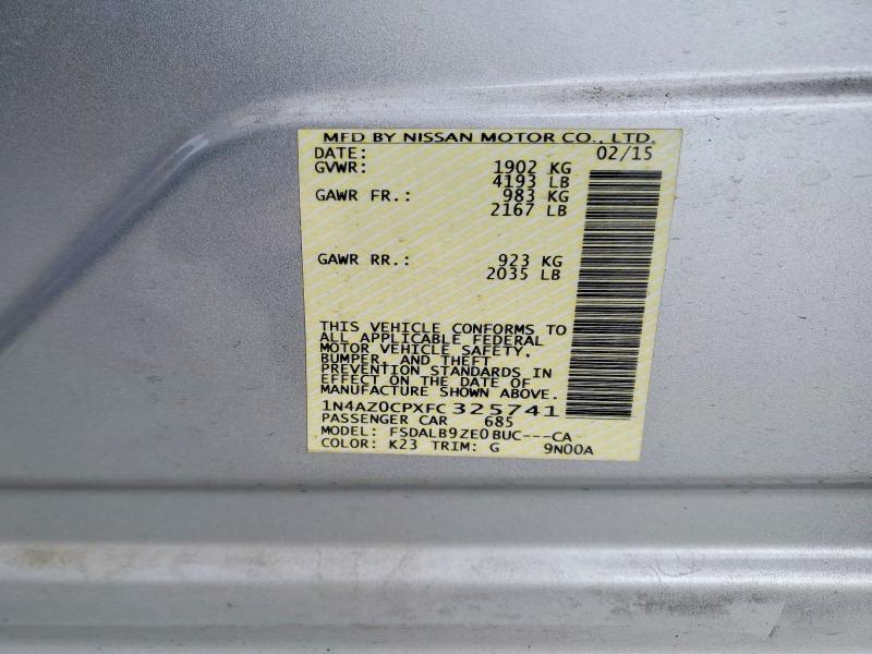Продажа на аукционе авто 2015 Nissan Leaf, vin: 1N4AZ0CPXFC325741, номер лота: 42017806