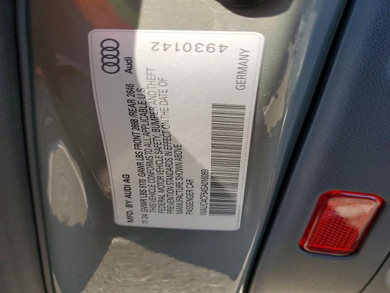 2025 Audi S5 მანქანა იყიდება აუქციონზე, vin: WAUC4CF54SA016069, აუქციონის ნომერი: 47294796