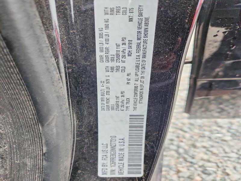 Продаж на аукціоні авто 2022 Ram 1500, vin: 1C6RREBG8NN277310, номер лоту: 41825636