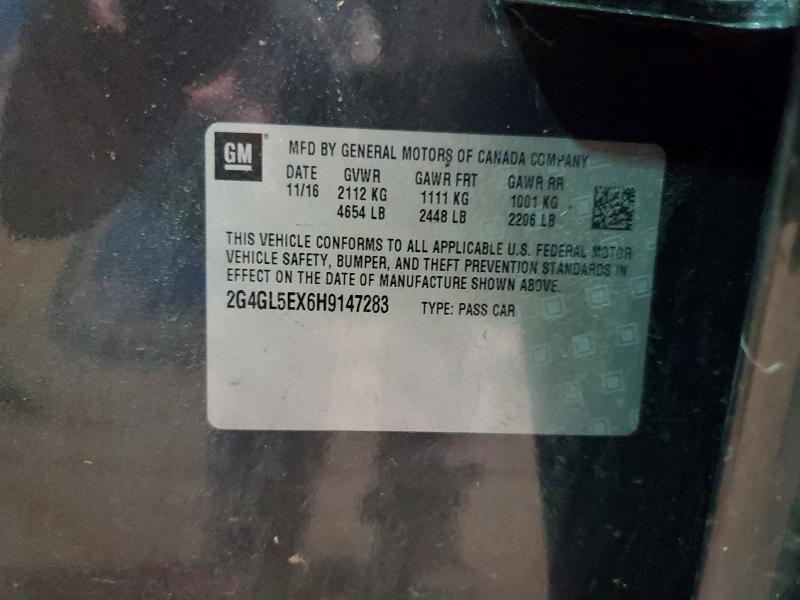 47592156 :رقم المزاد ، 2G4GL5EX6H9147283 vin ، 2017 Buick Regal مزاد بيع