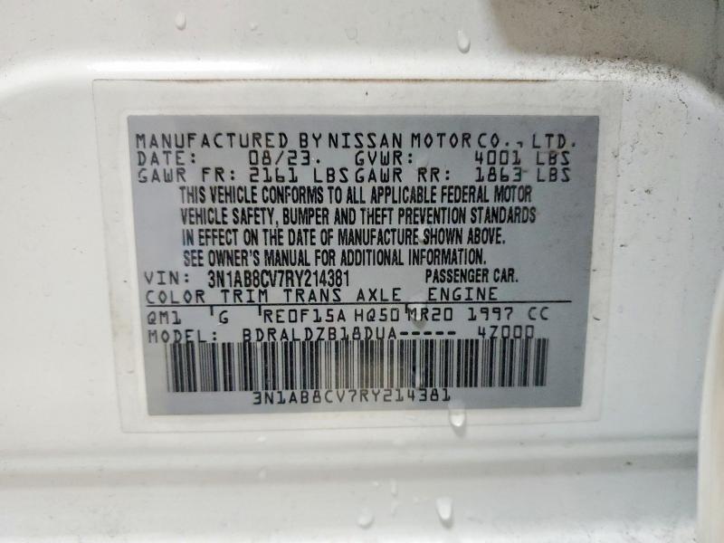 Aukcja sprzedaży 2024 Nissan Sentra, vin: 3N1AB8CV7RY214381, numer aukcji: 45678486