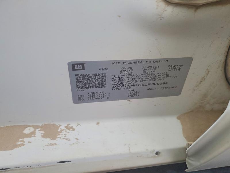 48007526 :رقم المزاد ، 1GNSKHKC0LR300069 vin ، 2020 Chevrolet Suburban مزاد بيع