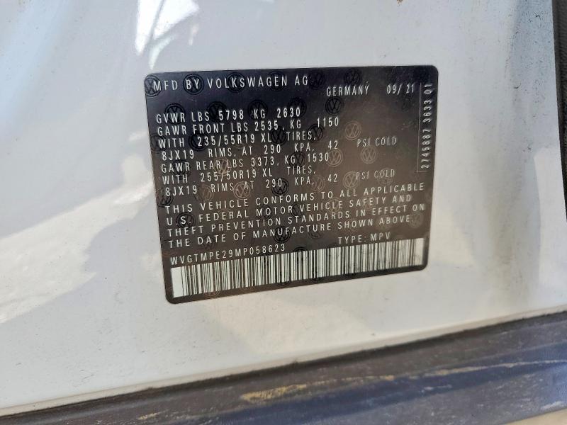 Продаж на аукціоні авто 2021 Volkswagen Id.4, vin: WVGTMPE29MP058623, номер лоту: 46263546