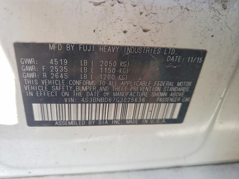 Продажа на аукционе авто 2016 Subaru Legacy, vin: 4S3BNBD67G3025636, номер лота: 47608026