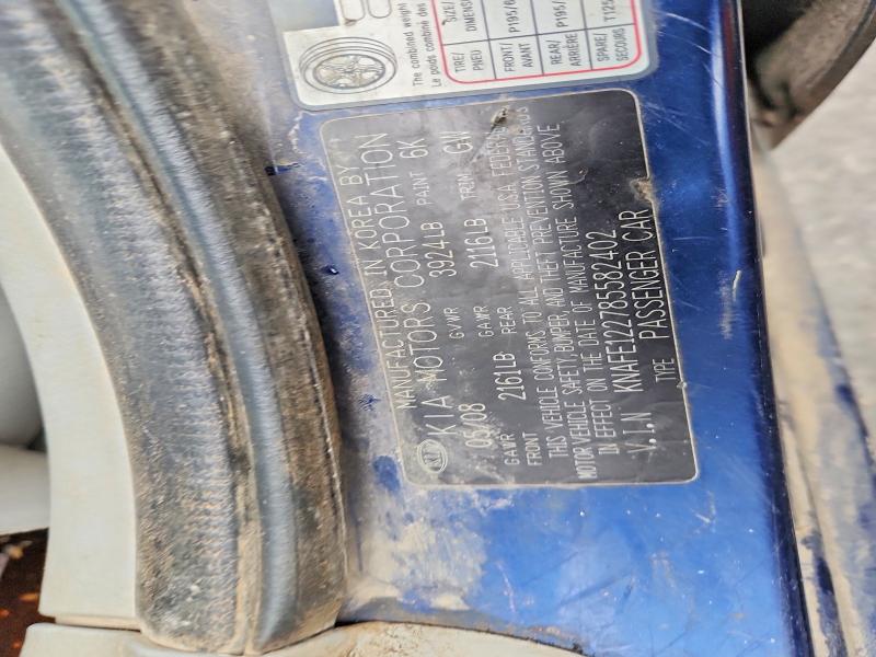 46895546 :رقم المزاد ، KNAFE122785582402 vin ، 2008 Kia Spectra مزاد بيع