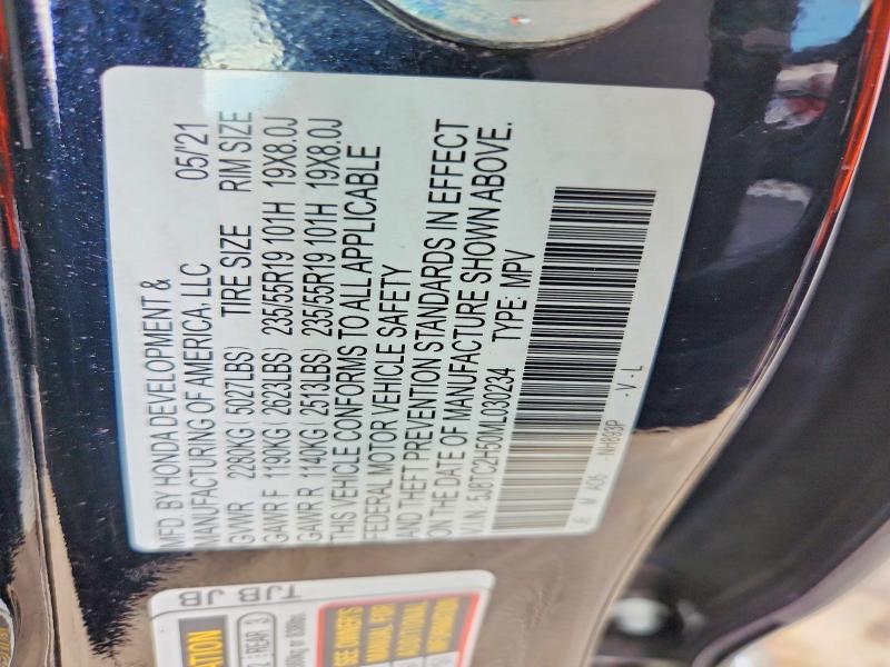 2021 Acura Rdx მანქანა იყიდება აუქციონზე, vin: 5J8TC2H50ML030234, აუქციონის ნომერი: 42057966