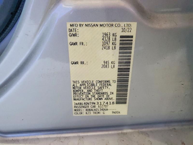 46855486 :رقم المزاد ، 1N4BL4DV7PN317418 vin ، 2023 Nissan Altima مزاد بيع