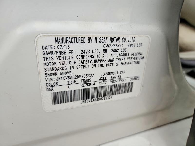 Продажа на аукционе авто 2013 Infiniti G37 Sedan, vin: JN1CV6AR2DM765307, номер лота: 45546296