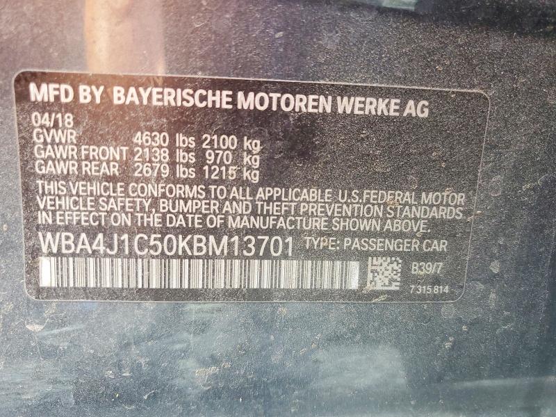 Aukcja sprzedaży 2019 Bmw 430i, vin: WBA4J1C50KBM13701, numer aukcji: 45646336