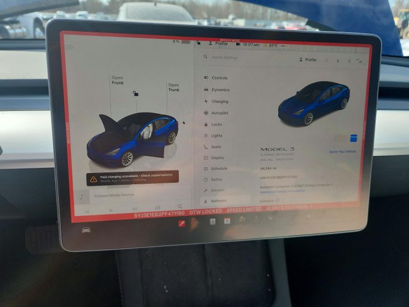Aukcja sprzedaży 2023 Tesla Model 3, vin: 5YJ3E1EB2PF471190, numer aukcji: 45506526