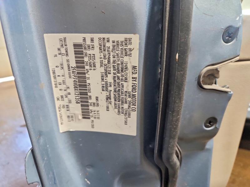 2008 Ford Crown Victoria მანქანა იყიდება აუქციონზე, vin: 2FAFP74V08X121358, აუქციონის ნომერი: 45995726