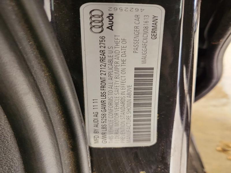 Продаж на аукціоні авто 2012 Audi A6, vin: WAUGGAFCXCN081613, номер лоту: 47071486