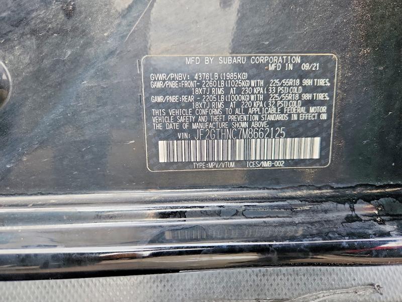 Aukcja sprzedaży 2021 Subaru Crosstrek, vin: JF2GTHNC7M8662125, numer aukcji: 47389936