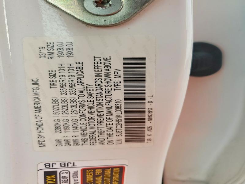 Продаж на аукціоні авто 2019 Acura Rdx, vin: 5J8TC2H51KL038310, номер лоту: 45578926
